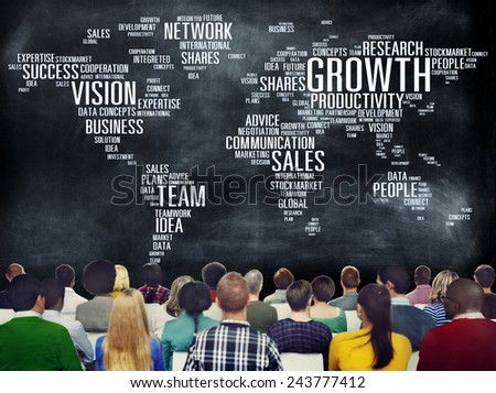 Global Business People Corporate Conference Seminar Growth Concept