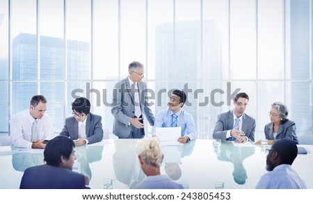 Business People Corporate Meeting Presentation Communication Diversity Concept