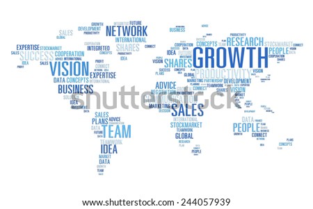 Global Business Communication Plan Strategy Success Growth Concept