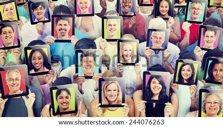 Diversity of People Digital Communication Technology Concept