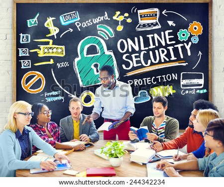 Online Security Protection Internet Safety Learning Education Concept