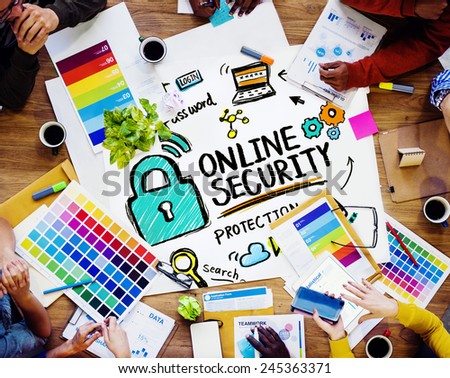 Online Security Protection Internet Safety Design Meeting Concept