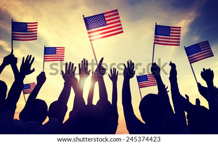 Flag USA July 4 Celebration Indendence Day Concept