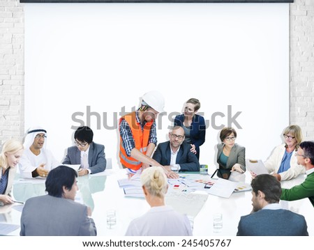 Business People Corporate Meeting Presentation Architect Design Concept