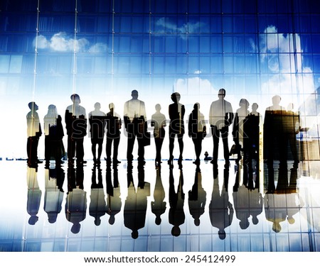 Business People Vision Aspiration Goals Corporate City Concept