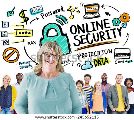 Online Security Protection Internet Safety People Leadership Concept
