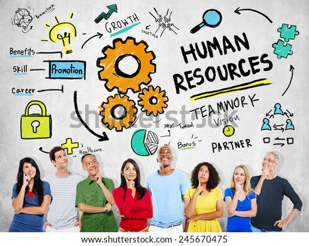 Human Resources Employment Job Teamwork People Thinking Concept