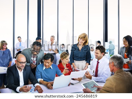 Business People Talking Conversation Communication Interaction Concept