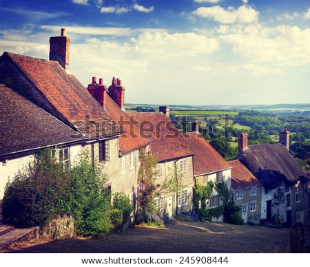 British Culture Traditional House Famous Travel Spot Concept