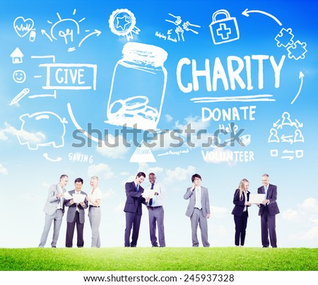 Business People Discussion Give Help Donate Charity Concept