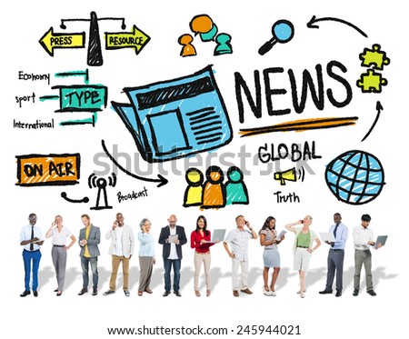 News Journalism Information Publication Update Media Advertisment Concept