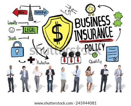 Multiethnic People Communication Safety Risk Business Insurance Concept