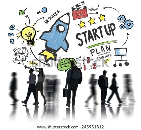 Start Up Business Launch Success Business Commuter Concept