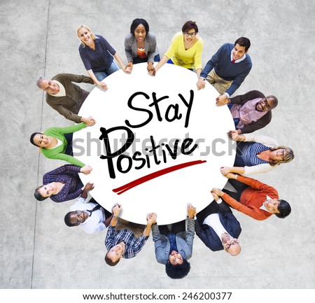 Aerial View People Community Stay Positive Optimistic Concepts