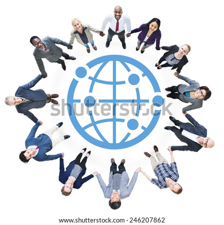 Diverse People with Togetherness Concepts and Globe Symbol