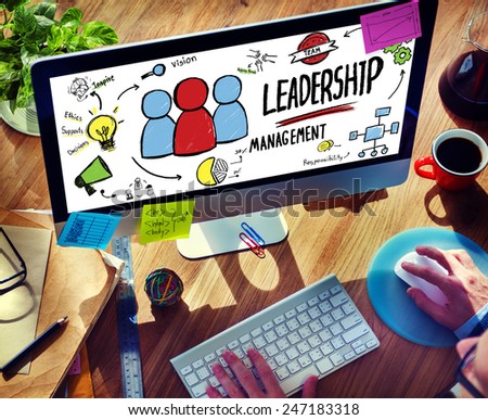 Businessman Leadership Management Digital Communication Manage Concept