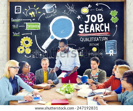 Ethnicity Business People Meeting Job Search Planning Concept
