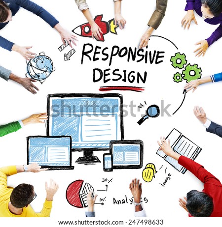 Responsive Design Internet Web Online People Meeting Concept