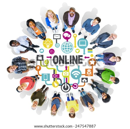 Global Online Communication Social Networking Technology Concept