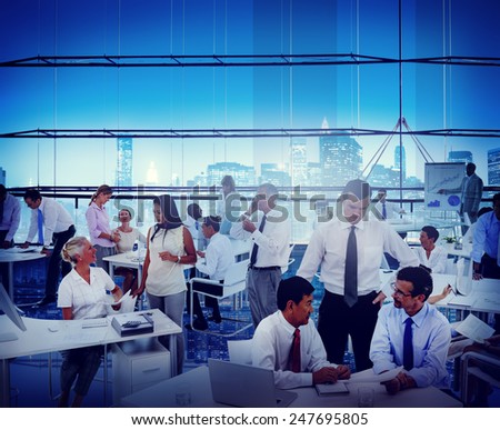 Business People Office Workplace Interaction Conversation Teamwork Concept