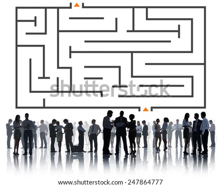 Maze Challenge Direction Concept