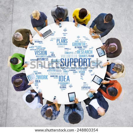 Global People Digital Device Technology Support Concept