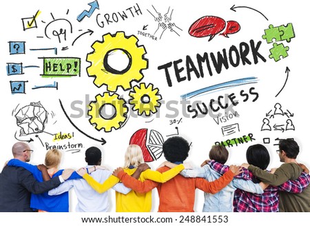 Teamwork Team Together Collaboration Diversity People Friends Concept
