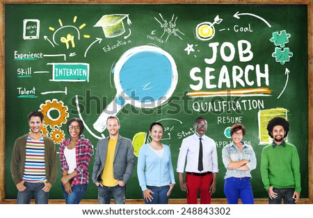 Ethnicity Business People Career Job Search Concept