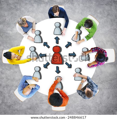 People Logistics Management Connection Social Networking Leadership Concepts