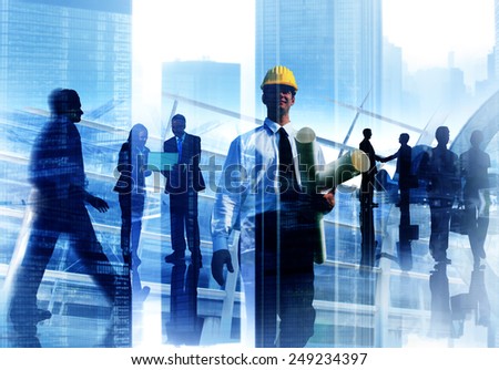 Engineer Architect Professional Occupation Corporate CIty Work Concept