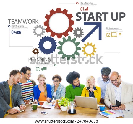 Start up New Business Plan Strategy Teamwork Concept