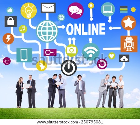 Global Online Communication Social Networking Technology Concept