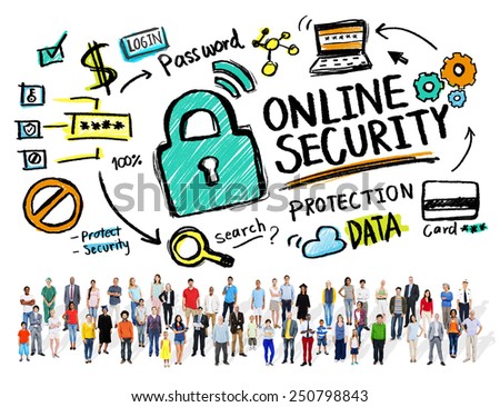 Online Security Protection Internet Safety People Diversity Concept
