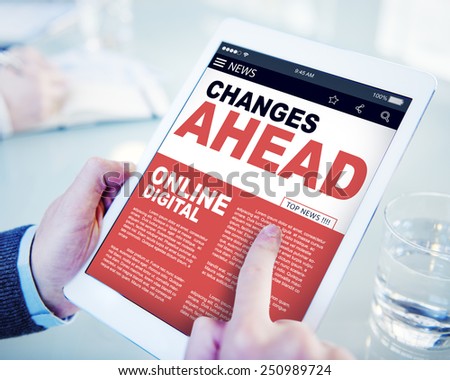 Digital Online News Changes Ahead Future Working Concept