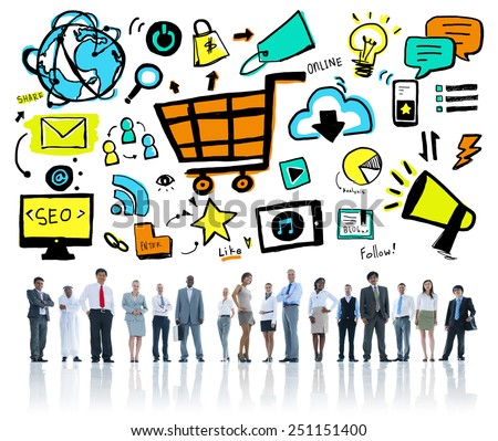 Diversity Business People Online Marketing Professional Team Concept