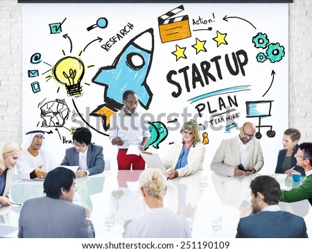 Start Up Business Launch Success Business Meeting Concept