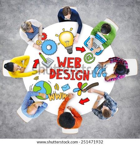 Web Design Brainstorming Business Discussion Thinking Strategy Concept