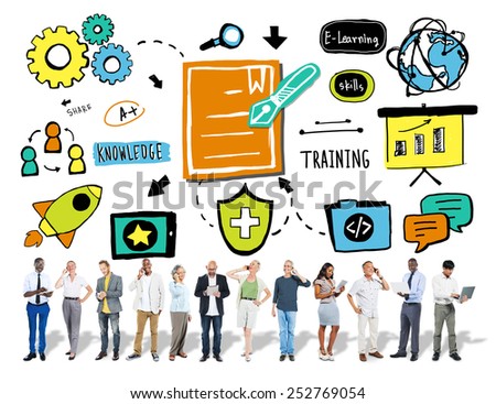 Business People Training Digital Communication Technology Concept