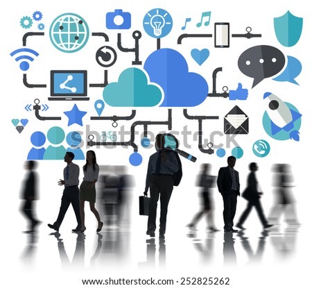 Social Media Social Networking Connection Data Storage Concept