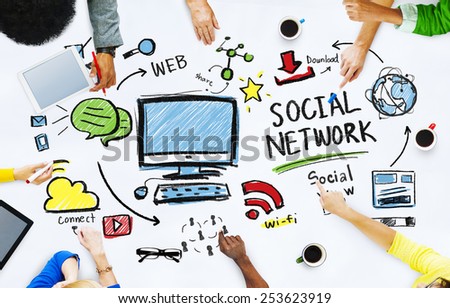 Social Network Social Media People Meeting Communication Concept