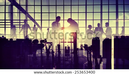 Business Respect Handshake Helping Hand Giving Corporate Concept