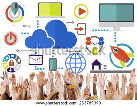 Big Data Sharing Online Global Communication Volunteer Support Concept