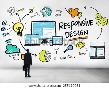 Responsive Design Internet Web Online Professional Businessman Concept