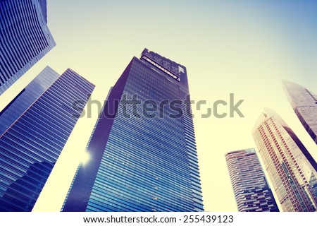 Contemporary Architecture Office Building Cityscape Personal Perspective Concept