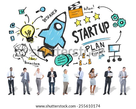 Start Up Business Launch Success Business Technology Concept