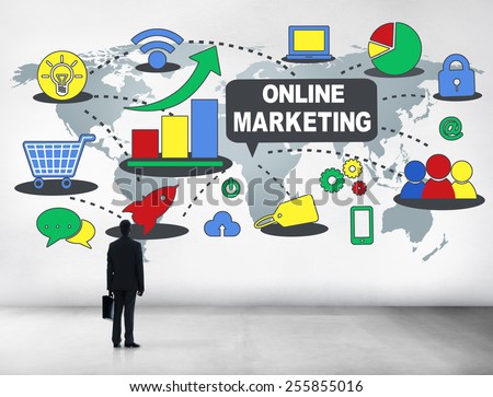 Online Marketing Strategy Growth Business Concept
