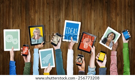 Digital Devices Vision Creativity Planning Tactic Ideas Concept