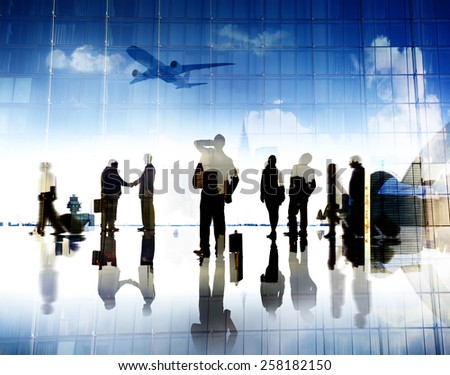 Business People Corporate Airport Terminal Travel Concept