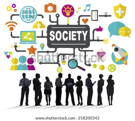 Society Social Media Social Networking Connection Concept