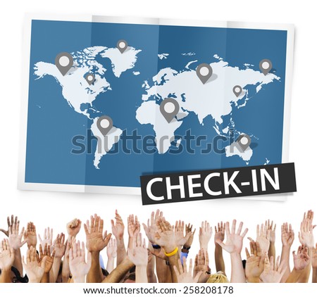Check In Travel Locations Global World Tour Concept
